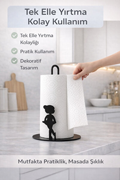 VENON ЧОРНИЙ Дівчача модель Металевий серветник - Паперовий серветник - Насті...