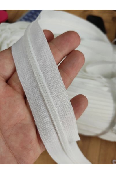 MarginTex White T10 Strip Zipper - Meter Zipper 10 Meters 10 Heads