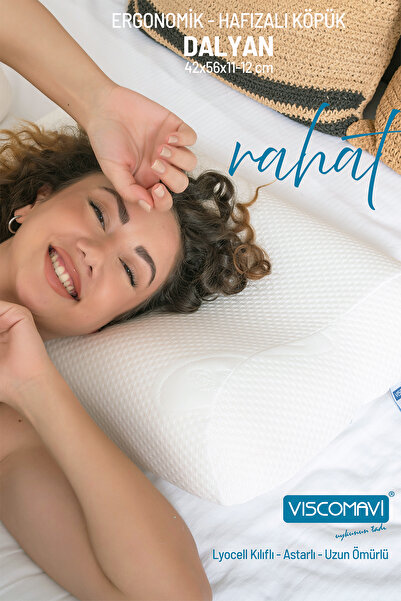 viscomavi Dalyan Ergonomik & Ortopedik Visco Yastık|Boyun destekli | Astarlı ...