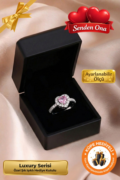 Lucente Jewellery Işıklı Hediye Kutulu Ciddi İlişki Yüzüğü Sevgililer Günü He...