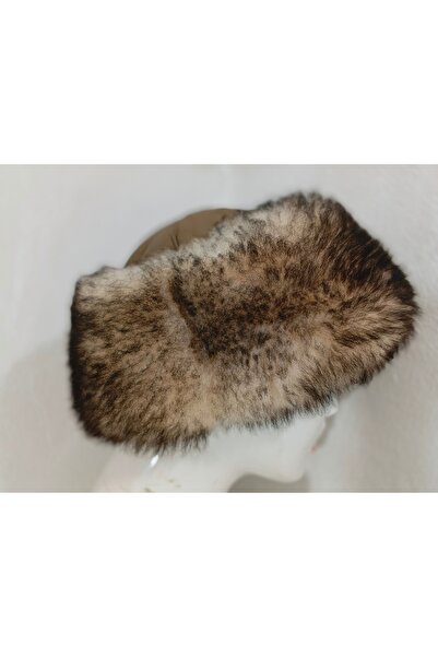 hoaryage Borcă din păr lung de lup toscan, cu blană de oaie în interior, pălă...