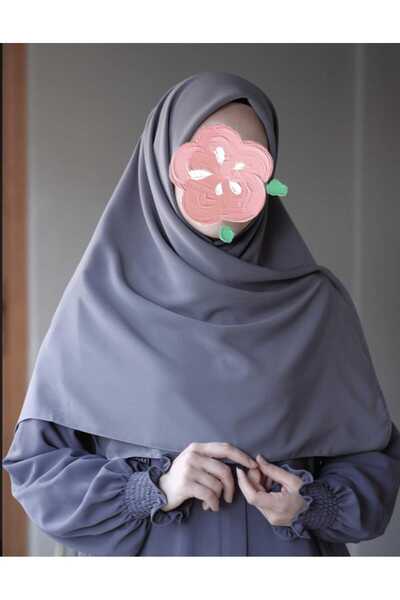 FRESCO SCARFS Μαντήλι Χιτζάμπ Μεντίνα Μεταξωτό 120x120 Γκρι