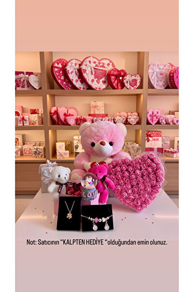 elovya arkadaşa hediye Büyük peluş 2 adet küçükpeluş p andora bileklik yonca ...