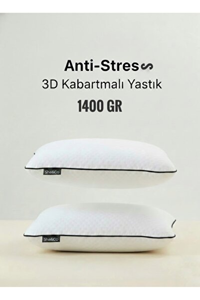 She&Co 2 Pieces Anti-Stress 3D Relief Pillow