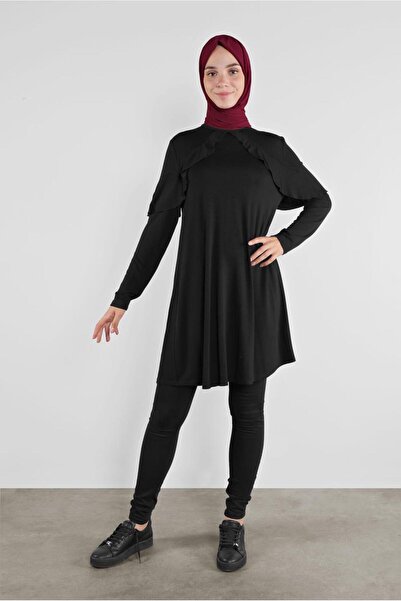 Alvina موديل 41237 تونيك دولاب الموازنة - تفاصيل طية صدر السترة