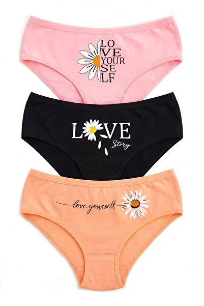 Öts Chiloți pentru fete, 3 piese, imprimați (96% bumbac - 4% elastan)