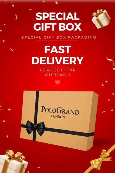 POLOGRAND London Original Special Boxed Luxury Soft Leather 3-Compartment Large Volume Gift for Lover, Girlfriend, Mom, Birthday Gift, Stylish Daily Women's Shoulder Bag with Adjustable Strap - Black