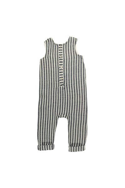 Miela Kids Striped Muslin Jumpsuit