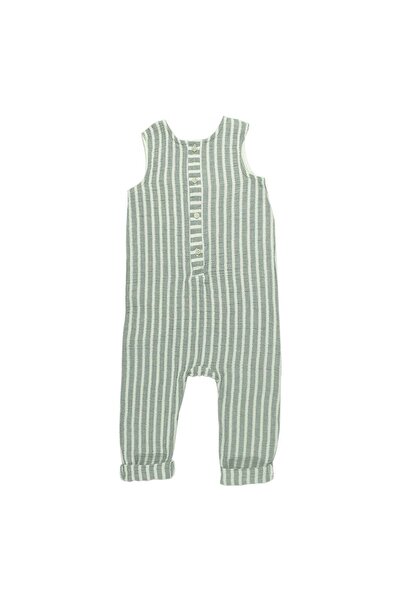 Miela Kids Striped Muslin Jumpsuit