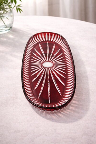 Kristal Market El İşçiliği Kesme Kristal 50 CM Büyük Kayık Sunumluk Vertical ...