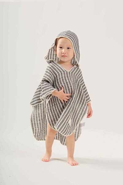 Miela Kids Çizgili Müslin Panço