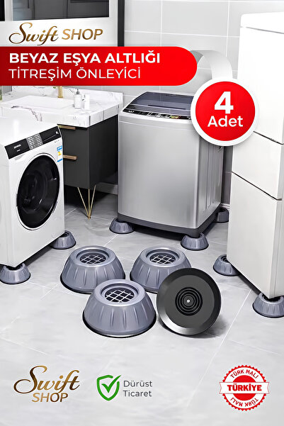 Swift Shop Beyaz Eşya Altlığı Ayağı 4 Adet Çamaşır Bulaşık Makinası Buzdolabı...