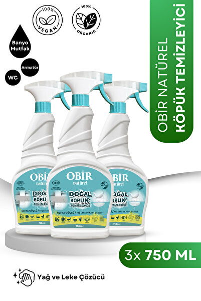 OBİR NATÜREL Obir Natürel Köpük Temizleyici 3'lü Set (750 ml x 3) – Doğal ve ...