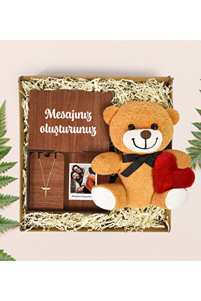 Pababo Kendin Tasarla Polo Kartlı Kolye Kutusu & Papatya Kolye & 25 Cm Kalpli...