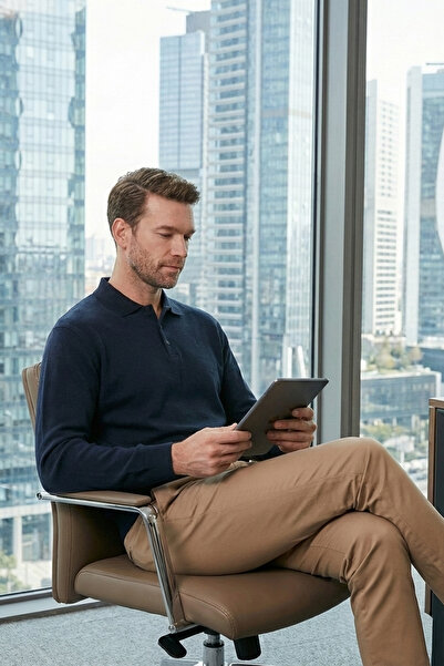 Buratti Βαμβακερό μείγμα με κανονική εφαρμογή πουλόβερ με γιακά πόλο Ανδρικό ...