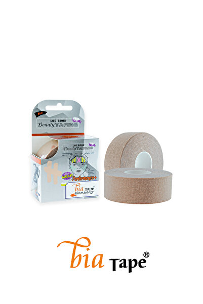 BiaTape Kinesiology 2,5cmx5metre 2 Adet Yüz Bölgesi Için Therapy Cotton Kinesio Face Tape Ten Rengi
