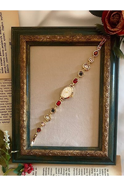 Choppers Vintage Red Stone Adjustable Cord Women's Watch