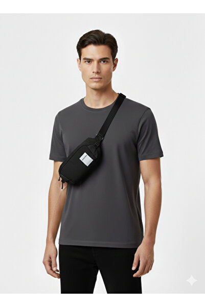 Jack & Jones Men's Black Waist Bag