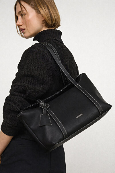 Housebags Kapaklı Bowling Siyah Omuz Çantası 270