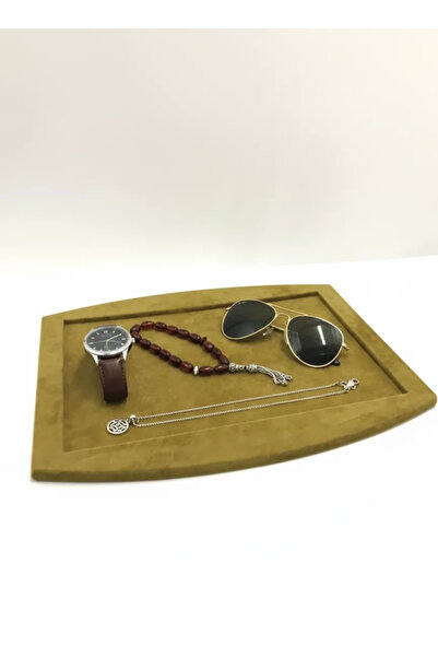 MeGass Dekor Domestic Production Suede Fabric Green Color Necklace Earring Ri...