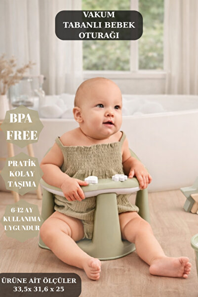 PONÇİK STORE 2'li Bebek Banyo Oturağı Ve Minder Seti - Vakum Taban Mama Otura...