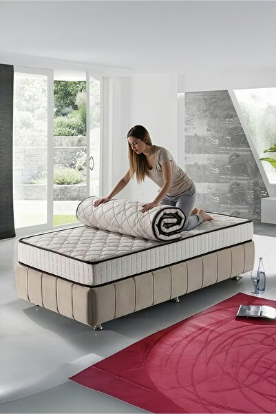 mubahyatak Ekstra Ortopedik Bambo Lastikli Yatak Şiltesi Yatak Pedi Topper Ye...