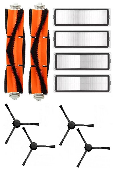 Rovexa Σετ μαύρων πλαϊνών βουρτσών 10 τεμαχίων συμβατό με Dreame F9