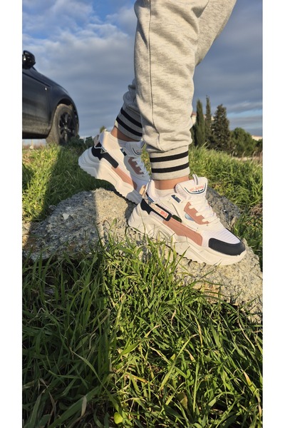 Marco Jamper Paraşüt Petrol Beyaz Pudra Kadın Spor Ayakkabı