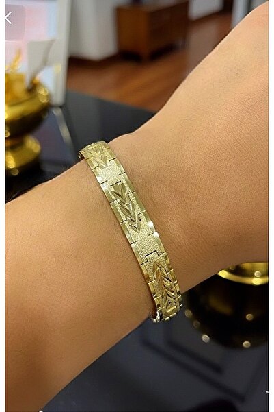 Store 14 Ayar Altın Rengi Xuping Desenli Bileklik 18 Cm
