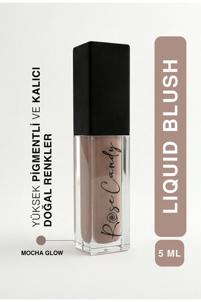 Rose Candy Kalıcı Yüksek Pigment & Parlak Bitişli Likit Allık|Kahverengi|Moch...