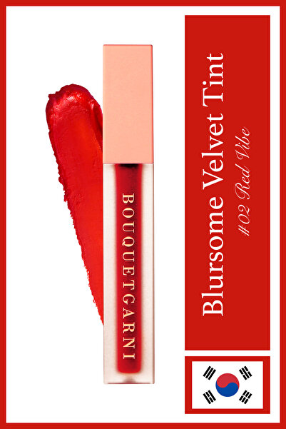 Bouquet Garni بلورسوم فيلفيت تينت # 02 ريد فايب - أحمر شفاه مخملي ناعم بلون أ...