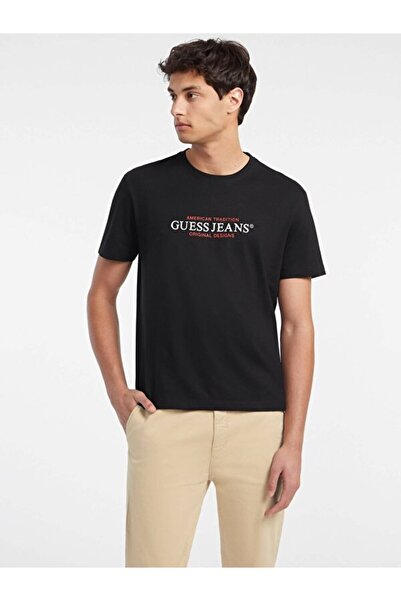 Guess Jeans Ανδρικό μπλουζάκι με κανονική εφαρμογή τζιν