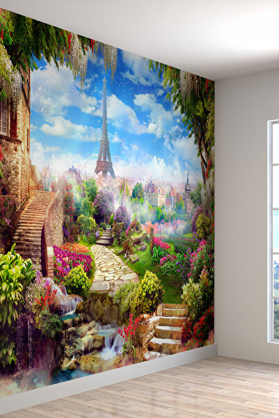 dreamwall Eyfel Kulesi Desenli Isı Ve Ses Yalıtımlı Sağlıklı Tekstil Duvar Ka...