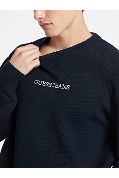 Guess Jeans Men's Navy Blue Knitwear M4Br31Z3Hm1-A71W