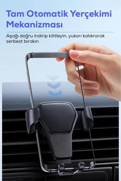 DEMPOWER Otomatik Mekanizmalı Tüm Telefonlara Uyumlu Yan ve Alt Kavrama Sistemli Telefon Tutucu
