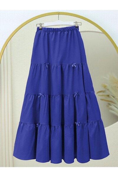 HİJABAYA Ribbon Detailed Skirt with Elastic Waist