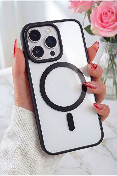 Fibaks iPhone 15 Pro Max Kılıf Magsafe Wireless Şarj Özellikli Tam Koruma Ren...