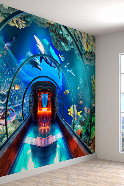 dreamwall Akvaryum Desenli Isı Ve Ses Yalıtımlı Sağlıklı Tekstil Duvar Kağıdı