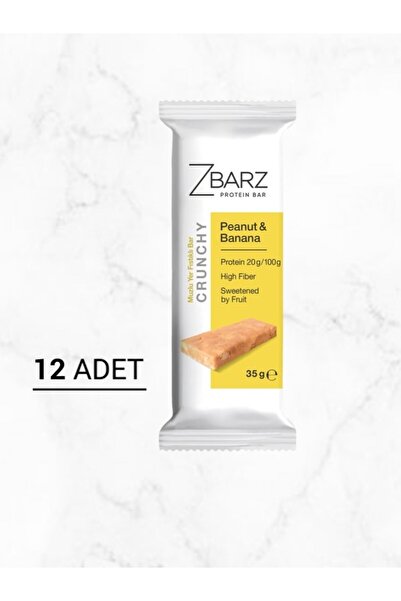 Zbarz Crunchy Protein Bar Yer Fıstık - Muz 35g (12 ADET)