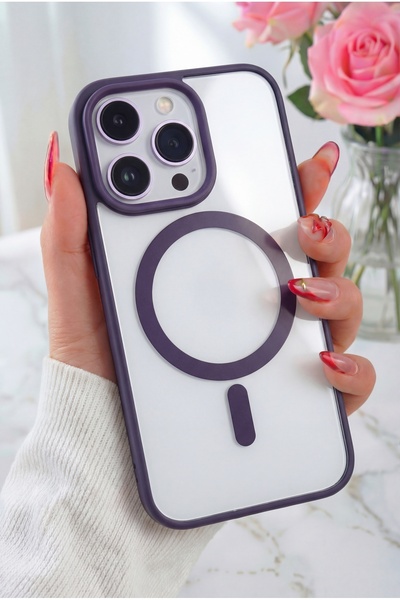 Fibaks İphone 15 Pro Uyumlu Kılıf Magsafe Wireless Şarj Özellikli Tam Koruma ...