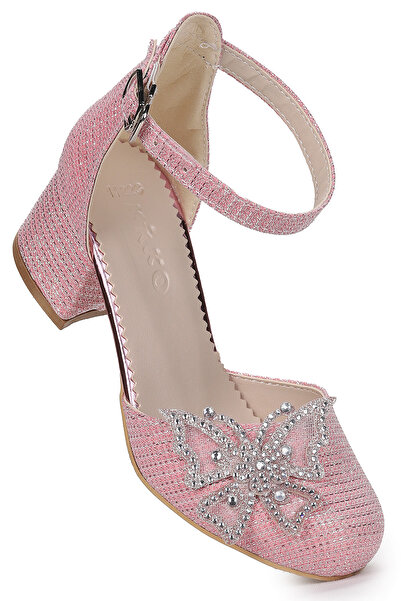 Kiko Kids Pantofi de seara pentru fete Zete Kum Simli cu toc de 4 cm