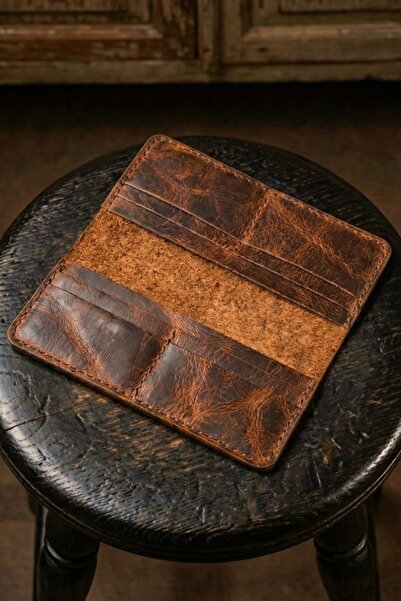 Elvis Store Genuine Real Leather Wallet Card Holder with Phone Compartment