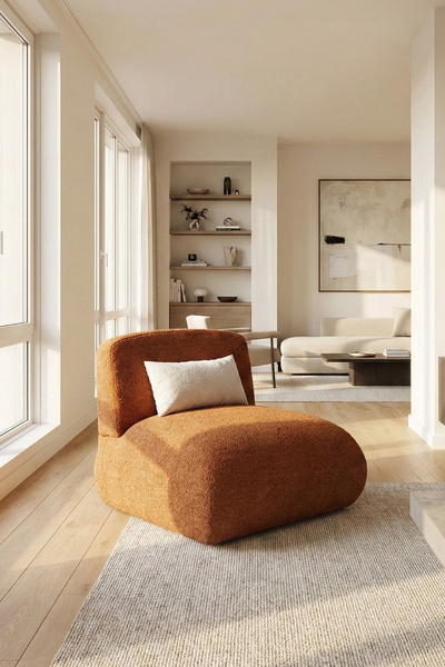 Zem Shaggy Yumuşak Oturumlu Berjer Hardal V17