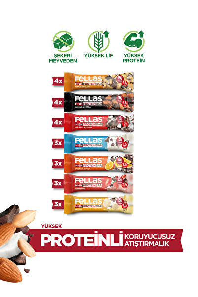Fellas Yüksek Protein Bar Süper Karma Kutu - 24 Adet