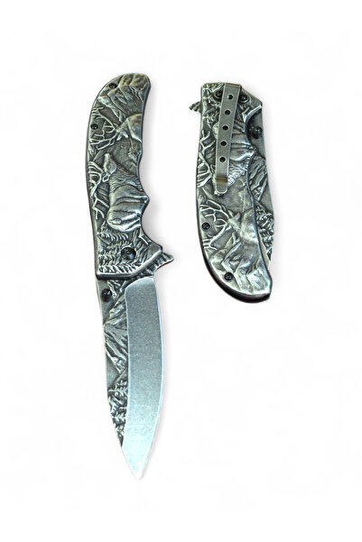 MERTCAN KNİFE Geyik işlemeli eskitme model outdoor av ve kamp bıçağı mutfak b...