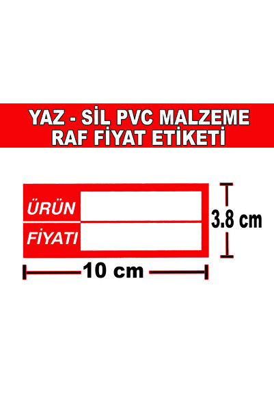 MT Pvc Yaz-Sil Market Raf Fiyat Etiketi 10x3,8 cm 100 Adet