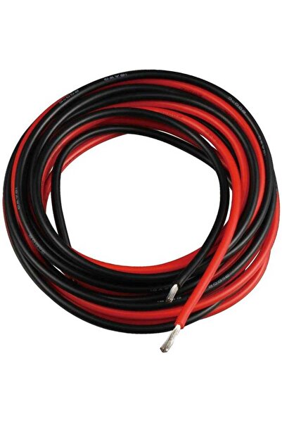 China Robotistan 16 AWG 1 Metre Siyah ve Kırmızı Silikon Kablo