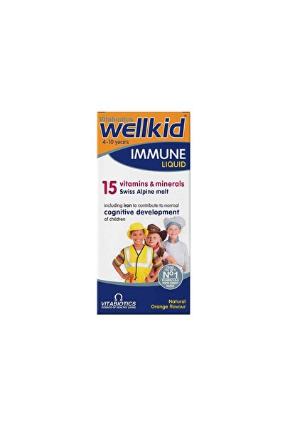 Vitabiotics Wellkid Immune Liquid 150ml Portakal Aromalı