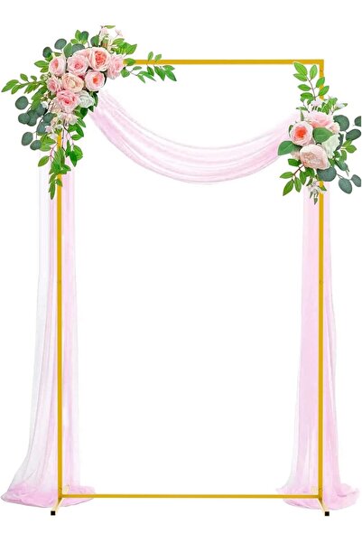 Wokceer حامل خلفية زفاف من ووكسير، 2.1 متر × 122 سم، أقواس زفاف مربعة للاحتفا...