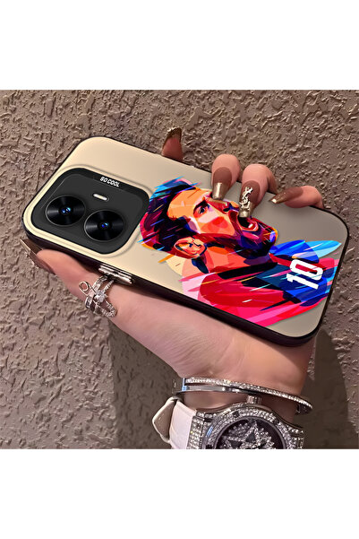 Hontinga حافظة هاتف من السيليكون الصلب متوافقة مع هاتف Realme C55 بنمط نجم كر...